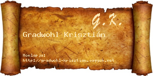 Gradwohl Krisztián névjegykártya
